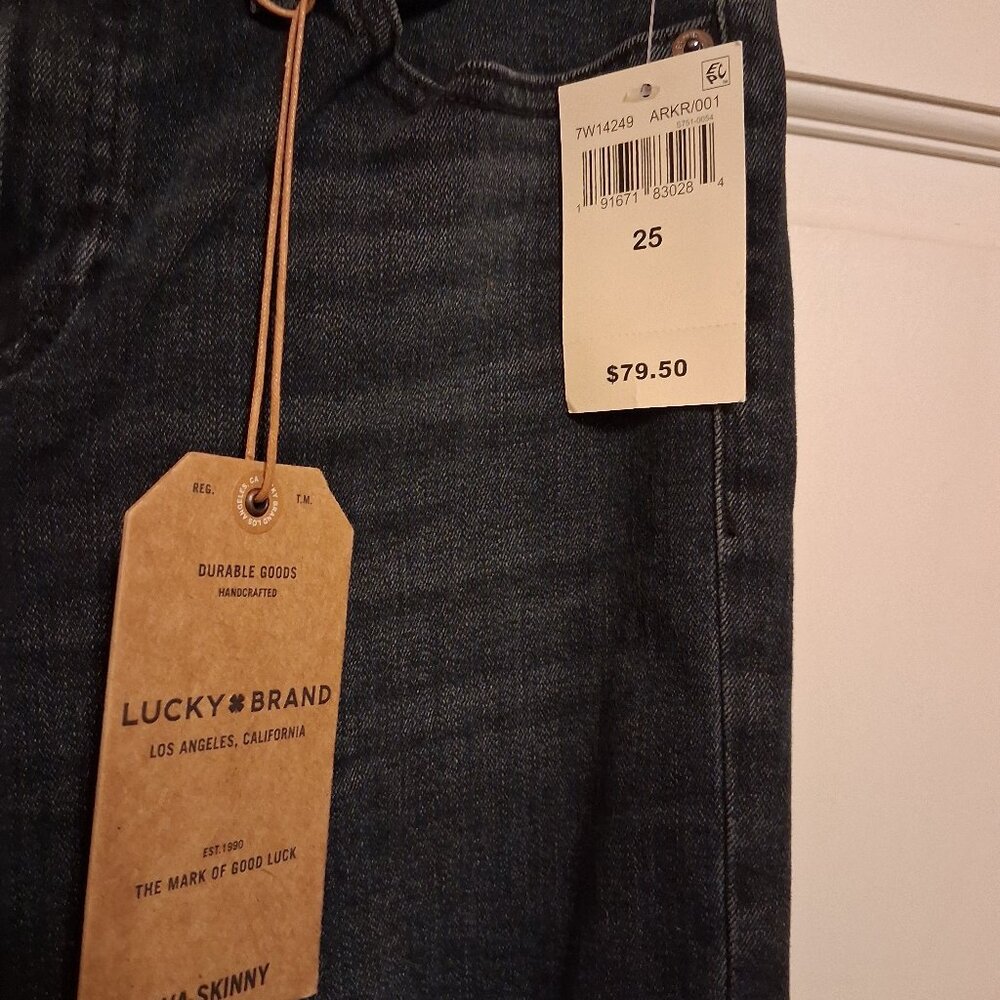 NWT Lucky Brand  Dark Denim Indigo Blue Skinny Jeans AVA size 0/25 Ladies Teens
